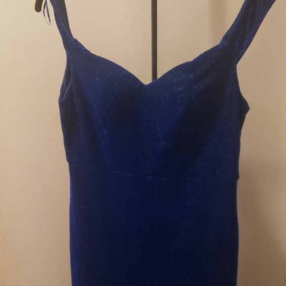 Fashion Nova Sparkly Cobalt Blue Gown - Picture 2 of 3